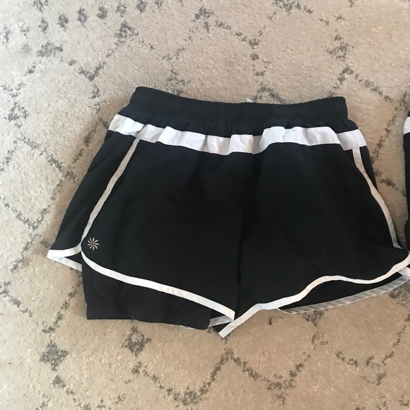 2/for 1 Athleta running shorts. Black and white - Picture 3 of 7